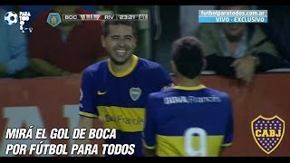 Gol de Riquelme. Boca 1 vs. River 1. Fecha 10. Torneo Final 2014. FPT