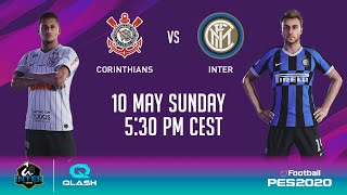 CORINTHIANS vs INTER on PES 2020 with INTER | QLASH (feat. KIRITO_YUUKI_00 + FMESTRE12) 🎮⚫🔵??