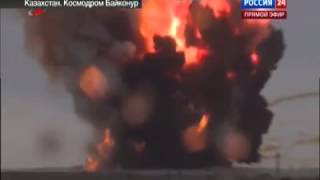 Russian Proton-M rocket explodes after flying wildly out of control