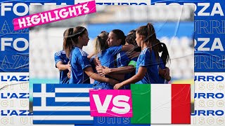 Highlights: Grecia-Italia 0-4 | Under 19 Femminile | Qualificazioni Euro 2023