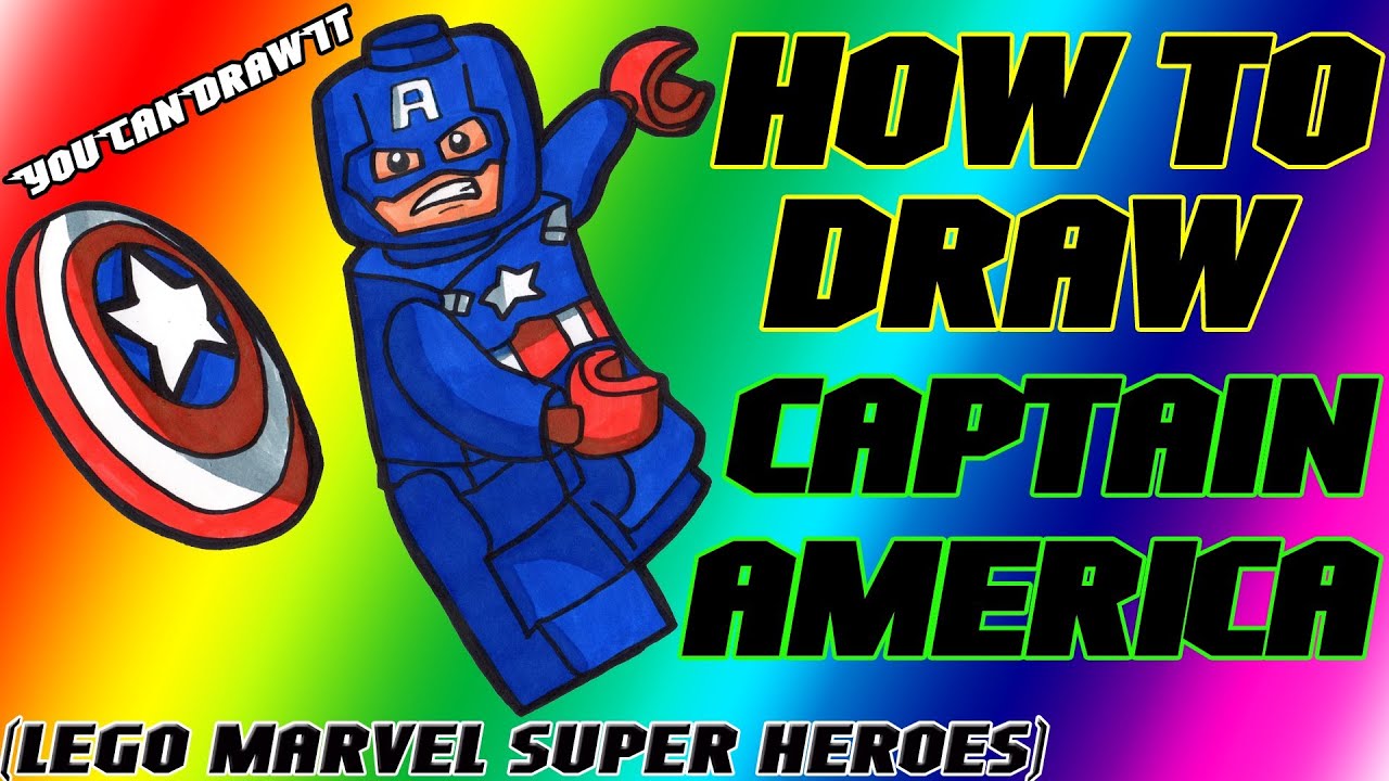 How To Draw Captain America from Lego Marvel Super Heroes YouCanDrawIt ツ 1080p HD - YouTube