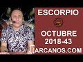 Video Horscopo Semanal ESCORPIO  del 21 al 27 Octubre 2018 (Semana 2018-43) (Lectura del Tarot)