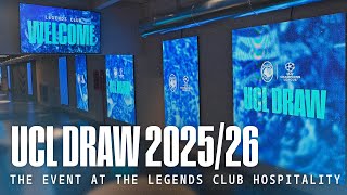L'evento UCL dedicato agli sponsor nella Legends Club dello stadio di Bergamo