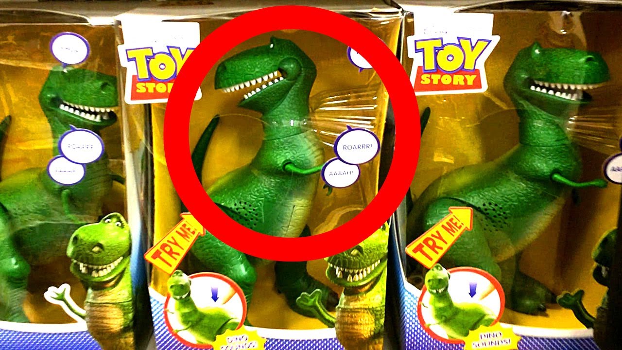 Toy Story Rex Dinosaur Toys Come To Life & Woody Purchased - YouTube