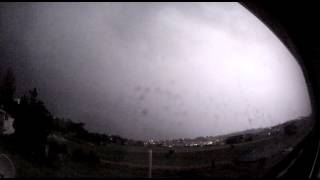 Lightning strikes over Whangaparaoa College New Zealand