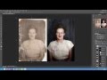 Timelapse of the Colorization and Restoration of a Damaged Photo