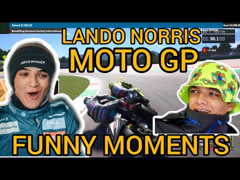 LANDO NORRIS FUNNY MOMENTS WHEN PLAY MOTOGP GAME
