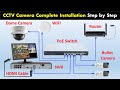 CCTV Camera Installation with NVR  IP Camera, Hikvision NVR & PoE Switch Complete full Installation