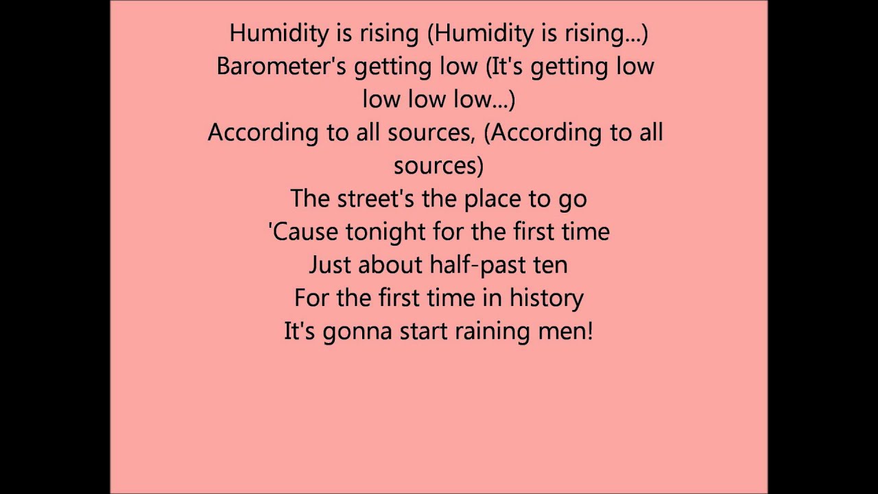 IT S RAINING AGAIN LYRIC it s raining again lyric: