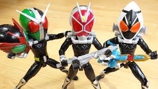 全部似合う！？AC09仮面ライダー黒影 レジェンドアームズ着せ替え編レビュー！アームズチェンジシリーズ 鎧武(ガイム) マツボックリアームズ