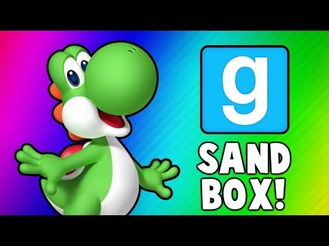Gmod Sandbox Funny Moments - Banana Bus Dance, Boxing Arena, Yoshi Player Model (Garry's Mod)