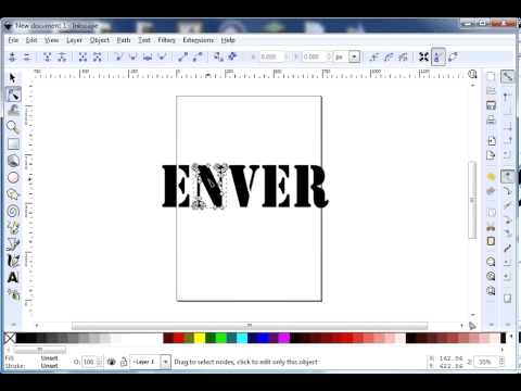 inkscape text to path