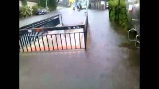 Stazione metro Anagnina a Roma allagata - 15 Giugno 2014