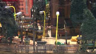 Miniatur Stadtmodell mit Straßenbahn von Dieter Jannasch im Verkehrsmuseum Dresden