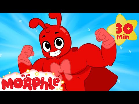 Superhero Morphle meets superhero Mr. Action! (Funny animation cartoon for kids)
