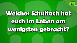 Welches Schulfach war unnütz ? - Frag PietSmiet ?!