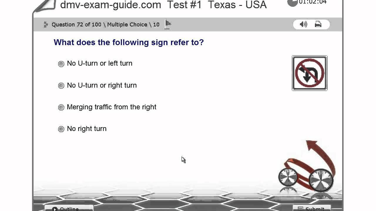 california driving test questions and answers