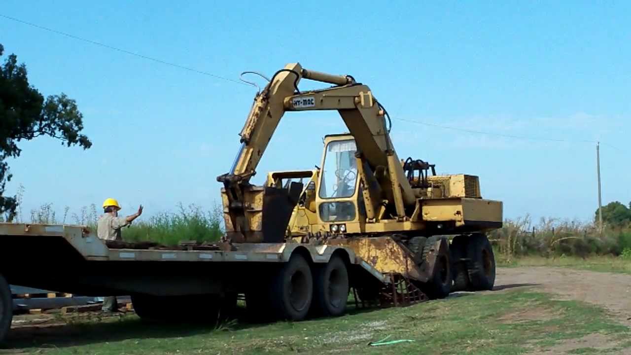 Descargando Excavadora HyMac 610 [unloading old excavator] YouTube