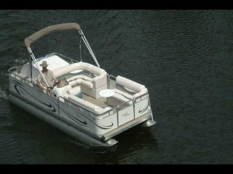 Griffin Electric pontoon paddle wheel boat - YouTube