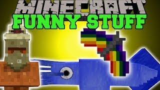 Minecraft: FUNNY STUFF (CRAZY ITEMS, GIANT SQUIDS, & MORE!) Mod Showcase