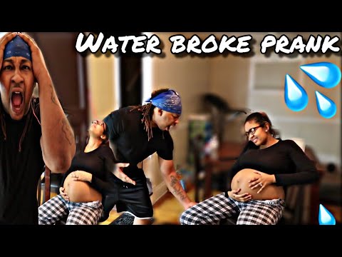 MY WATER BROKE PRANK ON HUSBAND!!! (CUTE REACTION BUT FUNNY)