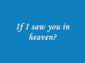 Tears In Heaven lyrics