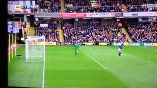 Chris wood bizzare goal Watford v Leicester 02/11/2013