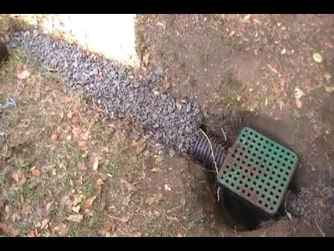 French Drain and Catch Basin in Dirt Driveway - YouTube