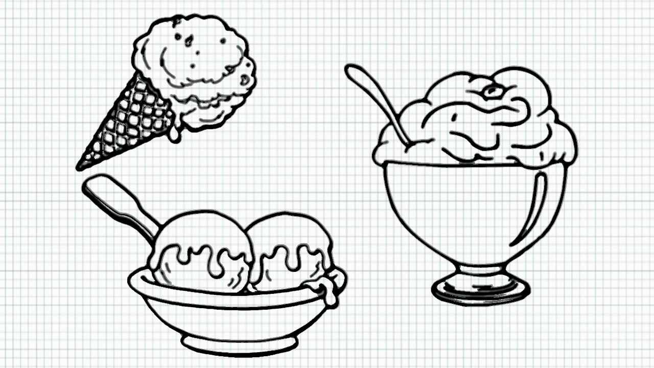 How to draw Ice Cream - YouTube