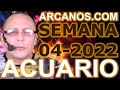 Video Horóscopo Semanal ACUARIO  del 16 al 22 Enero 2022 (Semana 2022-04) (Lectura del Tarot)