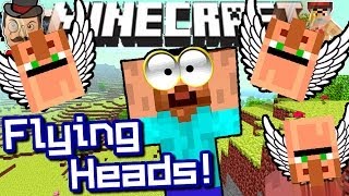 Minecraft FLYING HEADS! Don't Kill the Villagers!