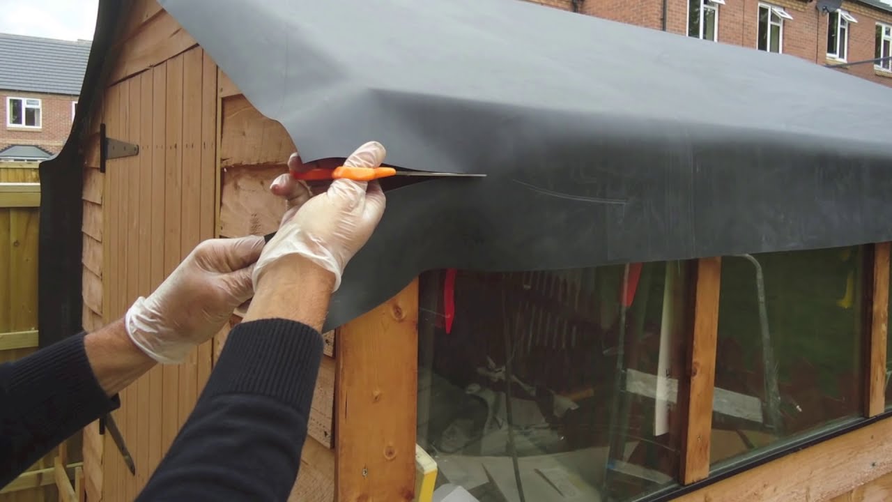How to Waterproof your Shed Roof with EPDM - YouTube