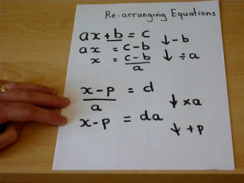 Rearranging equations : GCSE Maths Revision Guide - YouTube