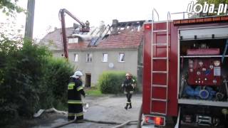 Pożar na Świdnickiej w Pieszycach