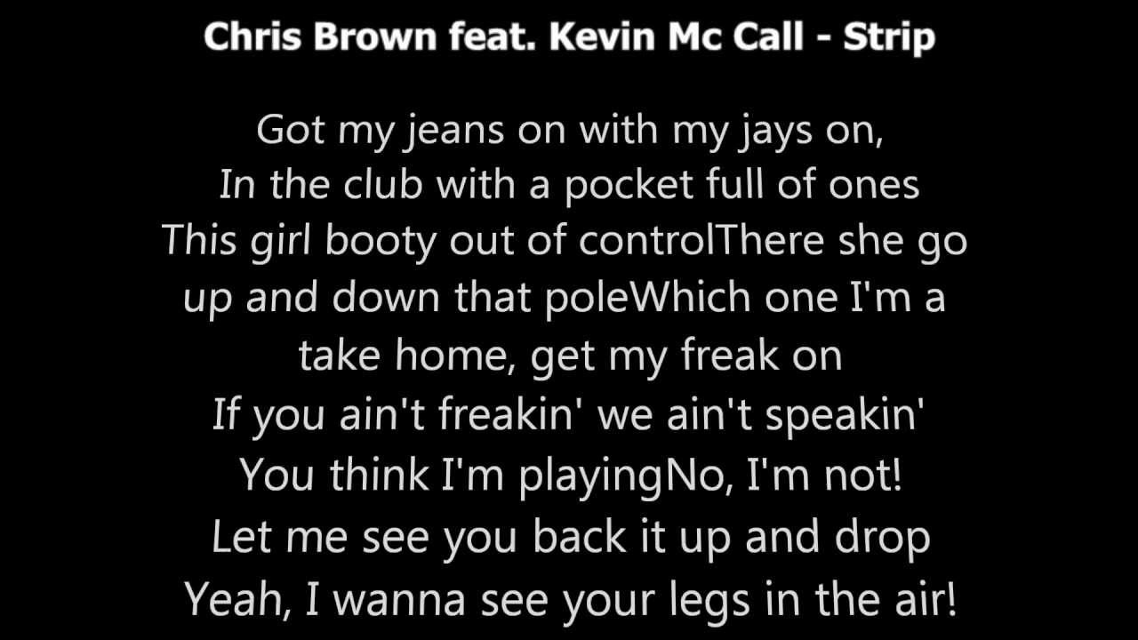 Chris Brown ft. Kevin McCall Strip Lyrics Officiel YouTube