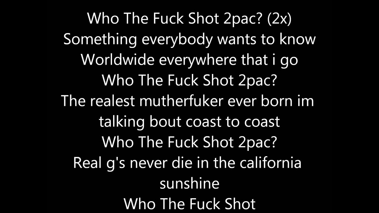 King Lil G Who Shot 2pac lyrics - YouTube