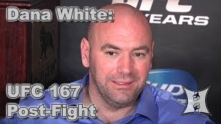 UFC 167 Dana White Post-Fight Scrum: GSP's Win Over Hendricks, Chael at 205 lbs, Koscheck Retiring