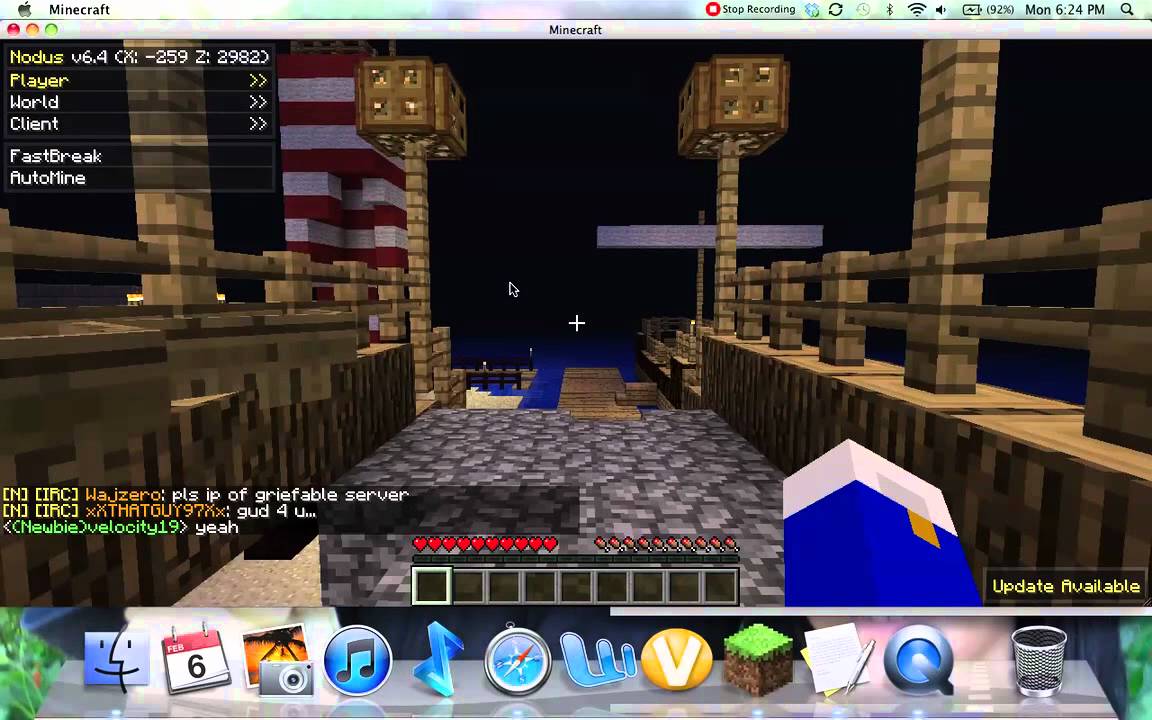 Minecraft Nodus Client Nuker Griefing - YouTube