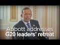 Abbott addresses the G20 leaders' retreat