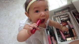 BABY LOVES MAKEUP! - July 08, 2013 - itsJudysLife Vlog