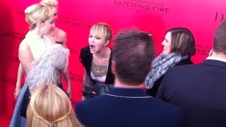 Jennifer Lawrence Reacts To Screaming Photographers