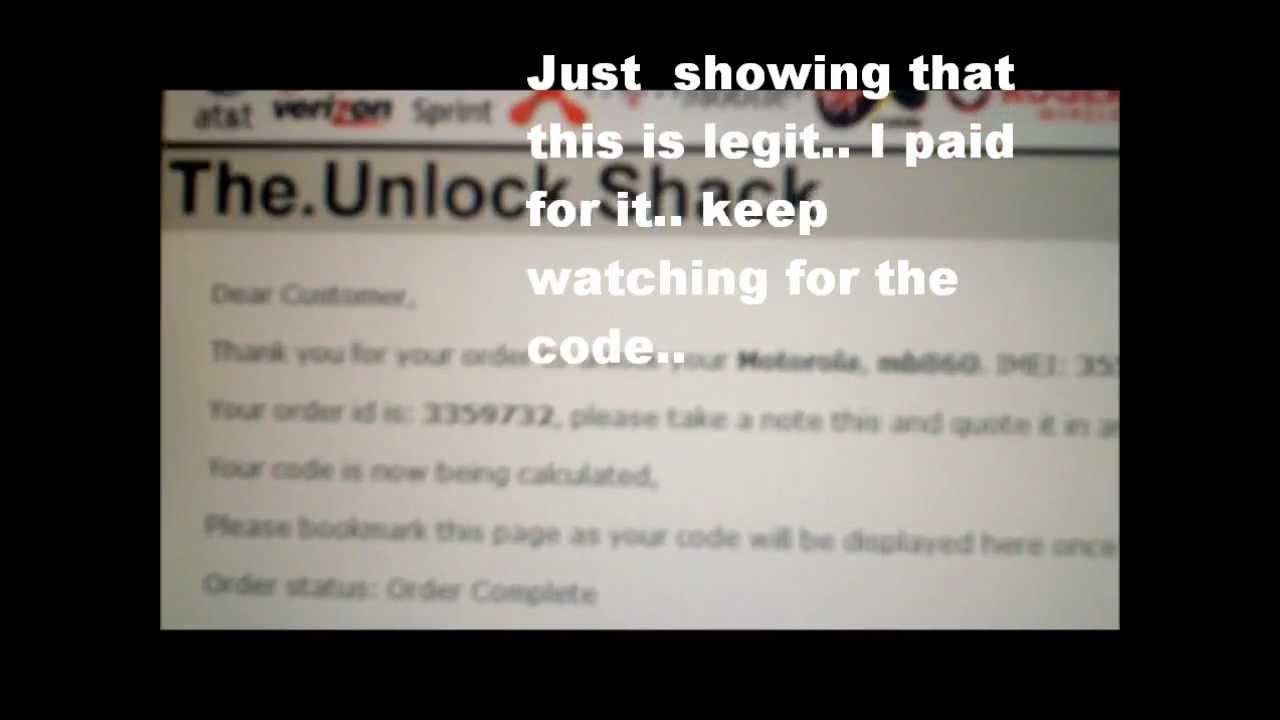 Bell Motorola Atrix unlock code - YouTube