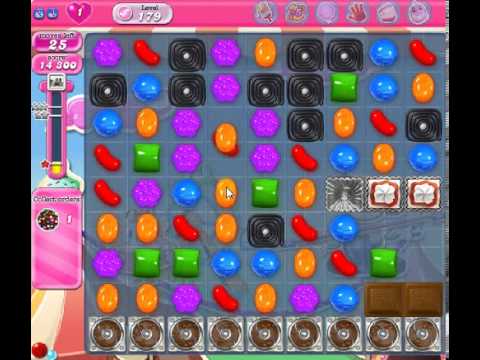 How to beat Candy Crush Saga Level 179 - 2 Stars - No Boosters - 70