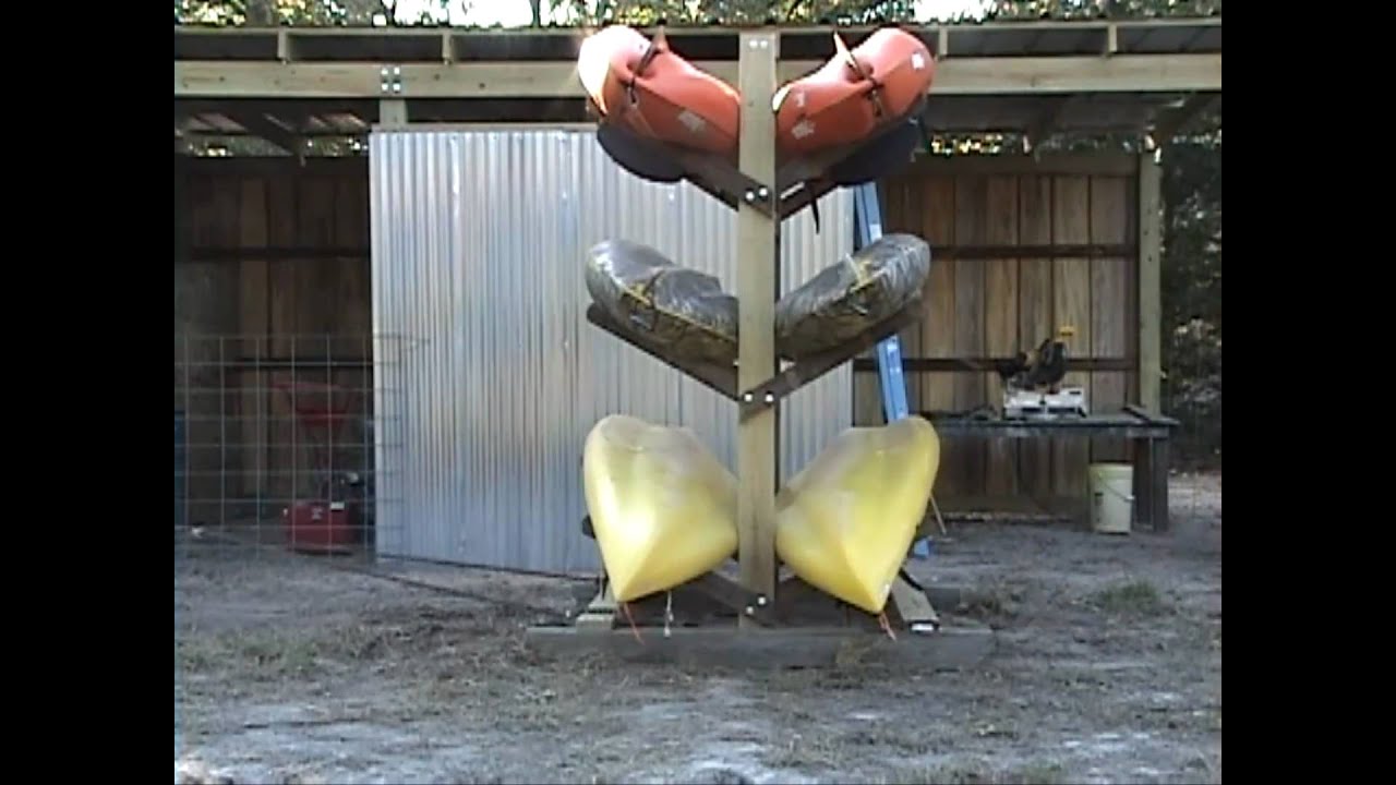 How to Build a Kayak Storage Rack - YouTube