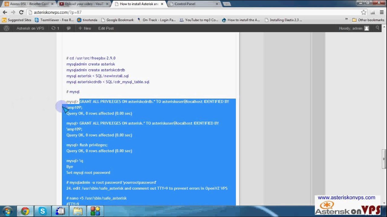 How to install Asterisk & FreePBX on OPENVZ VPS part2 - YouTube