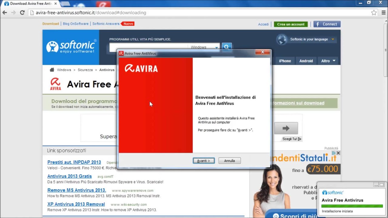 come scaricare e installare avira free antivirus - YouTube