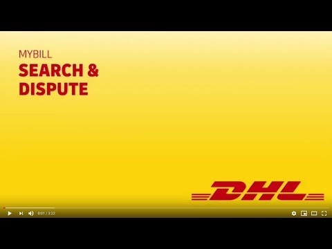 DHL MyBill - How to report invoice disputes