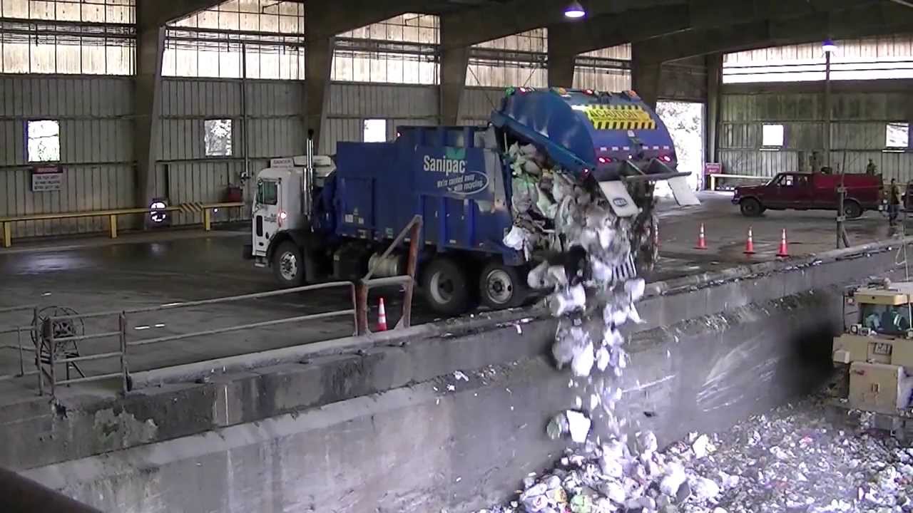 Garbage Trucks Unloading - Part 2 - YouTube