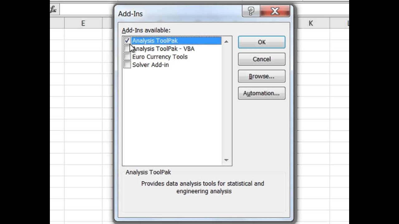 how do you download an analysis toolpak for excel mac