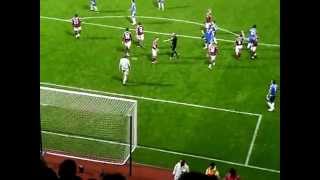 Frank Lampard shoots a penalty kick three times